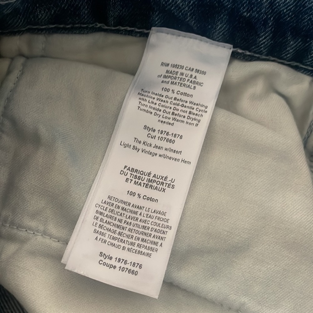 Current Elliott The Kick Flare Insert Jeans Sz 28 - Picture 7 of 7